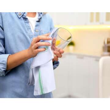 Utopia Towels Green Dish Towels 300 Pack - 100% Cotton