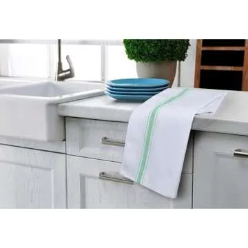 Utopia Towels Green Dish Towels 300 Pack - 100% Cotton