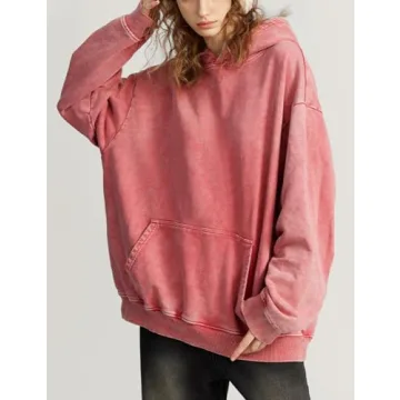 FAIABLE Acid Wash Unisex Oversized Vintage Hoodie