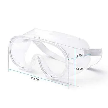 XIFU 044852020-02000FMSV00364001 Ourlook Safety Protective Goggles, Crystal Clear and Anti-Fog Design