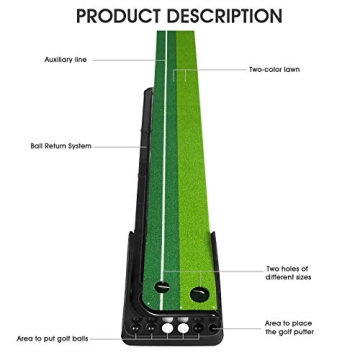 BOSWELL Indoor Golf Putting Green - Practice at Home Easily