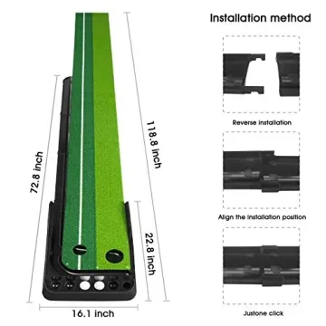 BOSWELL Indoor Golf Putting Green - Practice at Home Easily