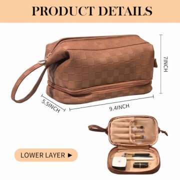 Abiudeng Large Makeup Bag Christmas gifts for women,Waterproof Cosmetic Bag,Make up Travel Bag Essen...