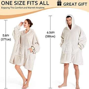 REDESS Blanket Hoodie Sweatshirt for Ultimate Comfort
