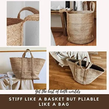 GooBloo Extra Large Handmade Woven Storage Basket