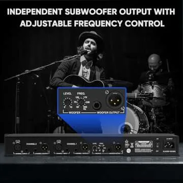 MIZISNR Stereo Graphic Equalizer 15-Band EQ for Home Audio System, Rack Mount Dual Channel Pro DJ Equalizer with Subwoofer Output, Noise Reduction (EQX-215S)