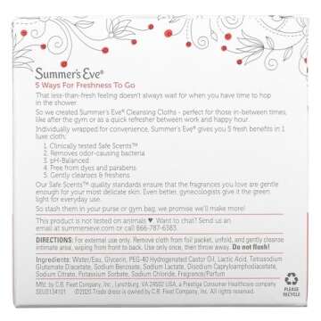 Summer's Eve Golden Glamour Daily Refreshing Feminine Wipes, Removes Odor, pH balanced, 16 Count