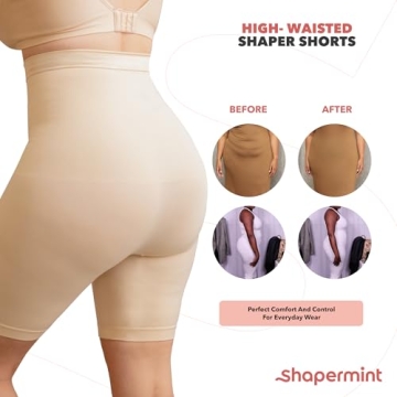 High Waisted Body Shaper Shorts - Tummy Control