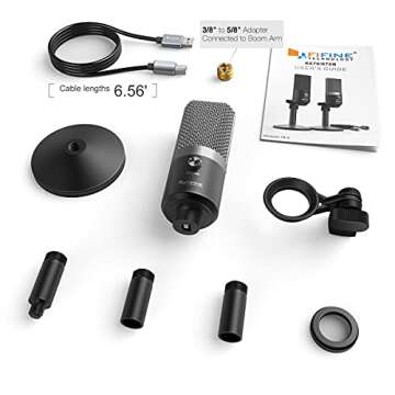 Fifine USB Microphone, PC Microphone for Mac and Windows Computers,Optimized for Recording,Streaming Twitch,Voice Overs,Podcasting for YouTube,Skype Chats-K670