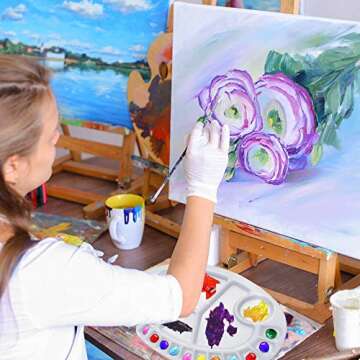 1Ps Large Paint Tray Pallet, Plastic Paint Palette，Non-Stick Palate for Art Painting -12 x 8 inch