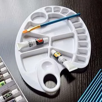 1Ps Large Paint Tray Pallet, Plastic Paint Palette，Non-Stick Palate for Art Painting -12 x 8 inch