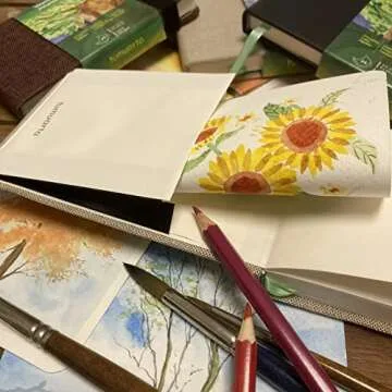 Square Watercolor Journal 5.5x5.5 - 300 GSM Cotton Paper