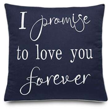 YugTex Navy Blue Cotton Decorative Throw Pillowcase