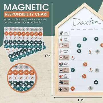 Magnetic Whiteboard Chore Chart for Kids - Premium Organizer