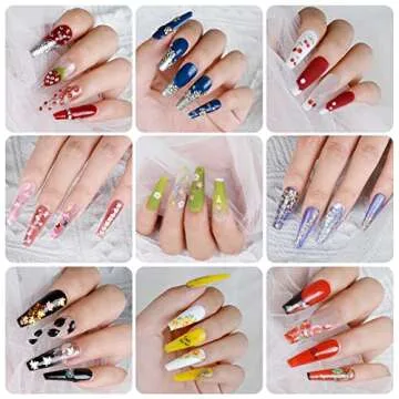 Teenitor Nail Art Decoration with 12 Sheets Nail Art Stickers for Nail Art, Butterfly Nail Foil Stickers, Nail Sequins and Rhinestones, Self-Adhesive Nail Sticker Decals for Nails Art Design