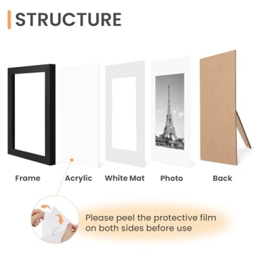 Upsimples 5x7 Picture Frame Set - 10 Multi-Display Frames