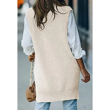 Viottiset Women's Oversized Sweater Vest for Stylish Comfort
