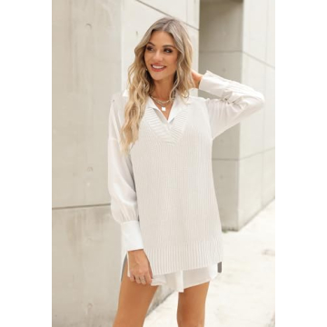 Viottiset Women's Oversized Sweater Vest for Stylish Comfort