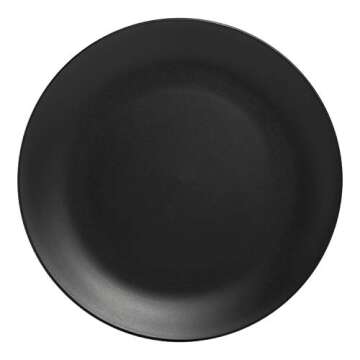 Wazee Matte 10.5" Dinner Plates Set of 6 - Black