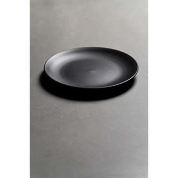 Wazee Matte 10.5" Dinner Plates Set of 6 - Black