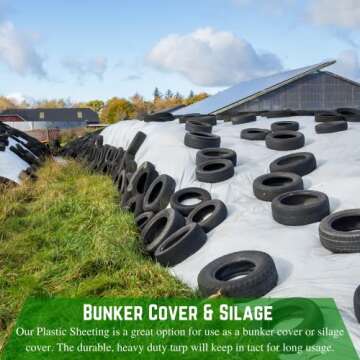 Robust Silage Tarp for Farmers - 5 Mil Polyethylene Cover