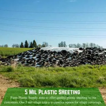 Robust Silage Tarp for Farmers - 5 Mil Polyethylene Cover