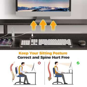 Rolanstar Computer Desk L Shaped 59.4" with LED Lights and Power Outlets, Reversible L Shaped Gaming Desk with Monitor Stand, Home Office Desk with Storage, Desk with USB Port and Hook, Black