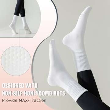 Best YFUNNLE Non Slip Yoga Pilates Socks for Women