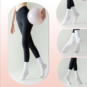 Best YFUNNLE Non Slip Yoga Pilates Socks for Women