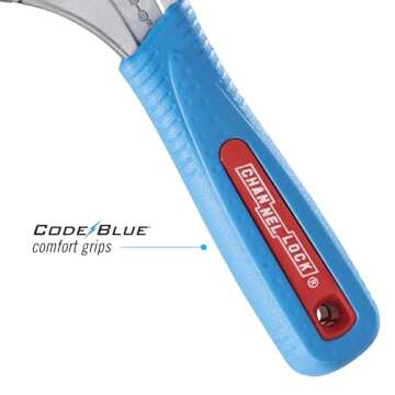 Channellock 6WCB 6-Inch WideAzz Adjustable Wrench, CODE BLUE