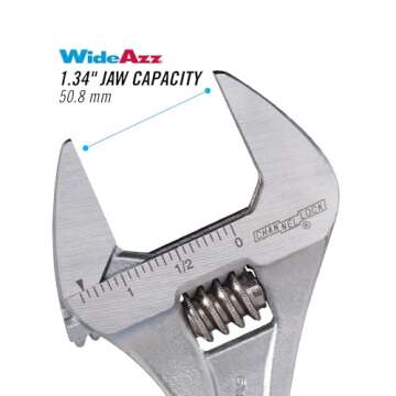 Channellock 6WCB 6-Inch WideAzz Adjustable Wrench, CODE BLUE