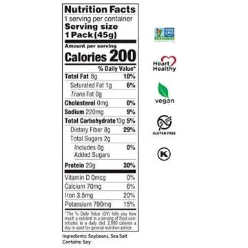 Seapoint Farms Dry Roasted Edamame, Sea Salt, Vegan, Gluten-Free, Kosher, and Non-GMO, Crunchy Snack for Healthy Snacking, 1.58 oz (Pack of 12)