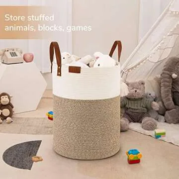 Chic Cotton Rope Laundry Hamper - Stylish & Functional