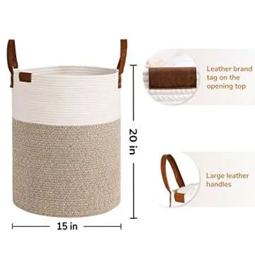 Chic Cotton Rope Laundry Hamper - Stylish & Functional