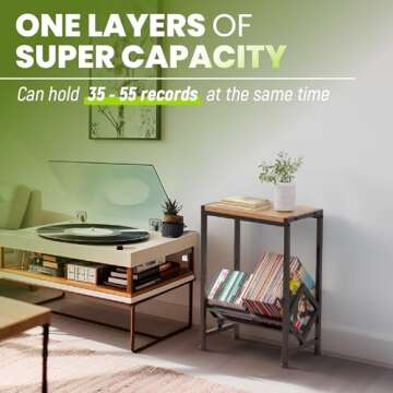 Sturdy DYTREND Vinyl Record Player Stand for LPs