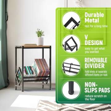 Sturdy DYTREND Vinyl Record Player Stand for LPs