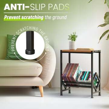 Sturdy DYTREND Vinyl Record Player Stand for LPs