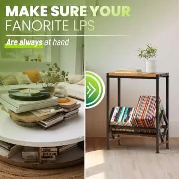 Sturdy DYTREND Vinyl Record Player Stand for LPs