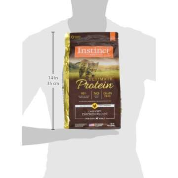 Instinct Ultimate Protein, Natural Dry Cat Food, Grain Free Recipe - Cage Free Chicken, 4 lb. Bag