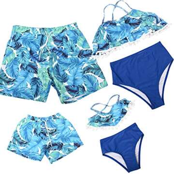 Hulaha Girls Swimwear Family Matching Swimsuits Womens Bathing Suits Mum and Me Matching Swimwear