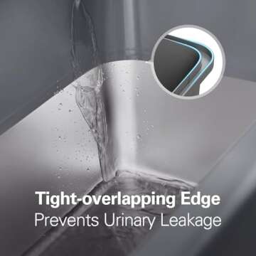 Zarler Stainless Steel Litter Box with Lid, Extra Large Cat Litter Box, XL Large Metal Litter Box for Big Cats with High Sided, Grey (Non-Sticky, Easy to Clean, Anti-Urine Leakage)