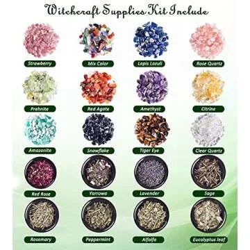 61 Pcs Witchcraft Supplies Kit for Beginners & Witches
