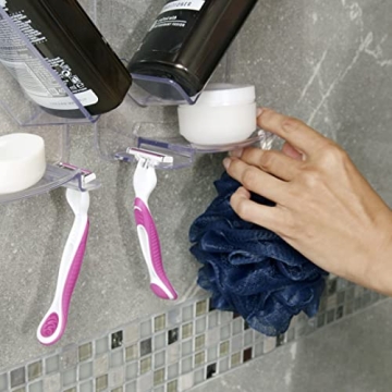 ShowerGem Rustproof Shower Caddy 2-Pack Easy Clean No Screws