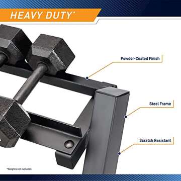 Marcy 3-Tier Dumbbell Rack for Easy Home Gym Storage