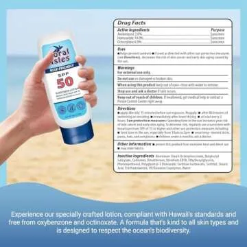 Rocky Mountain Sunscreen SPF 50 Lotion | Broad Spectrum UVA/UVB Protection | Hawaii 104 Reef Act Compliant (Oxybenzone & Octinoxate Free) | Water Resistant 80 Min. | Fragrance Free | 6 Fl Oz