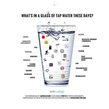 Epic Water Filters | Replacement Everyday Bottle Filter | 4-Month | 75 gal | Removes Lead, Chlorine, PFOA'S, Bacteria, Iron, Pesticides, Pharmaceuticals, Virus, PFOS