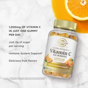 Solgar Vitamin C Gummies 1000mg Vegan Immune Support