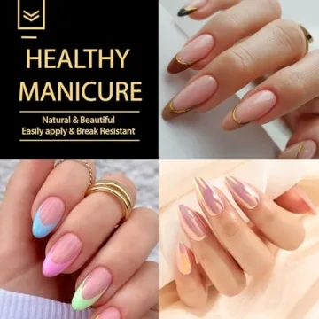 UNA GELLA Almond Gel Nail Tips 600 Pcs Press On Nails