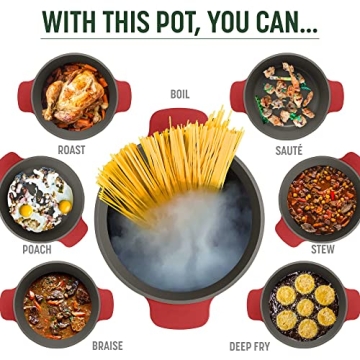 Goodful 4.7-Quart Nonstick Dutch Oven in Crimson Red