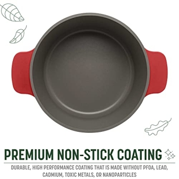 Goodful 4.7-Quart Nonstick Dutch Oven in Crimson Red